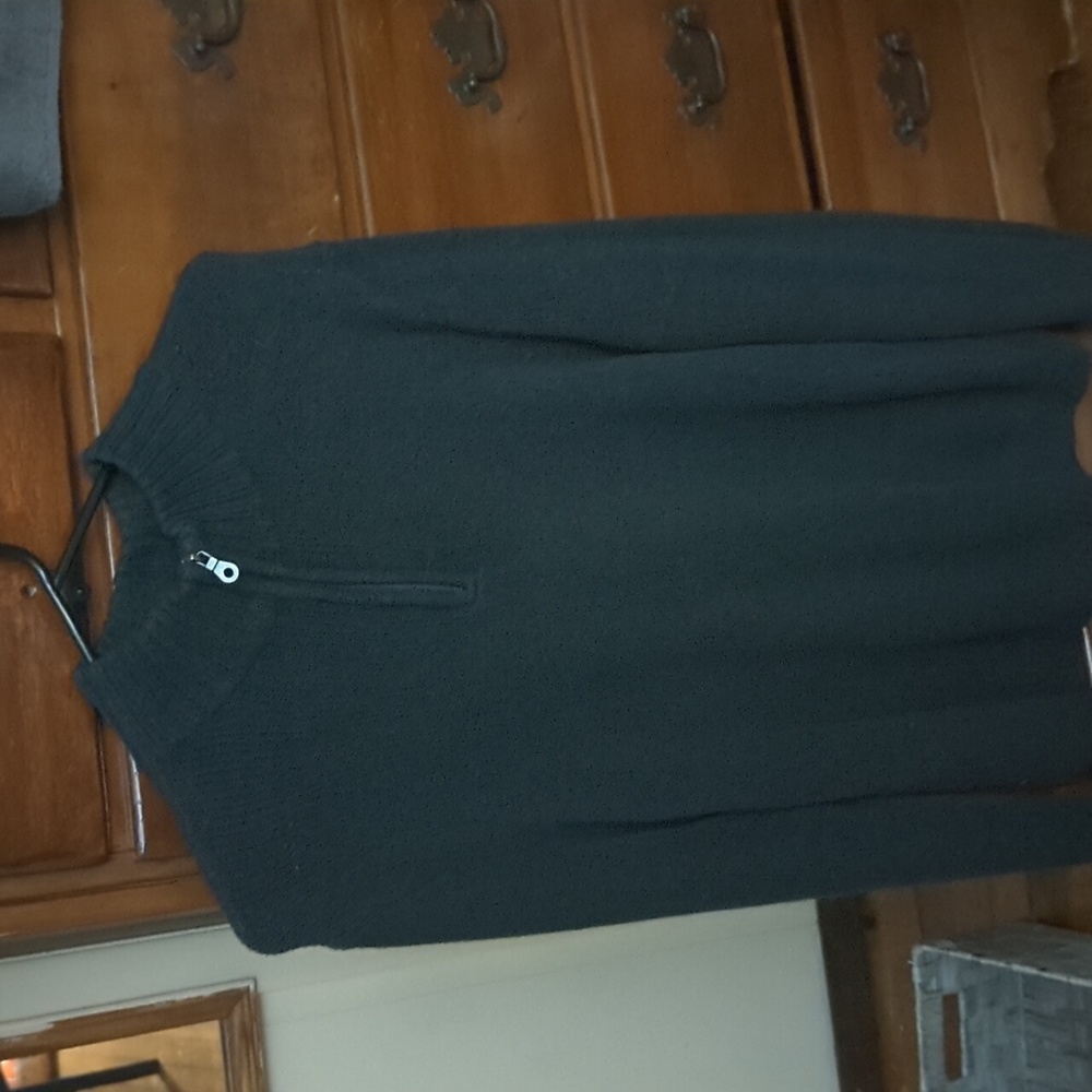 Gray Mockneck Sweater with zipper neck (L) Never Worn